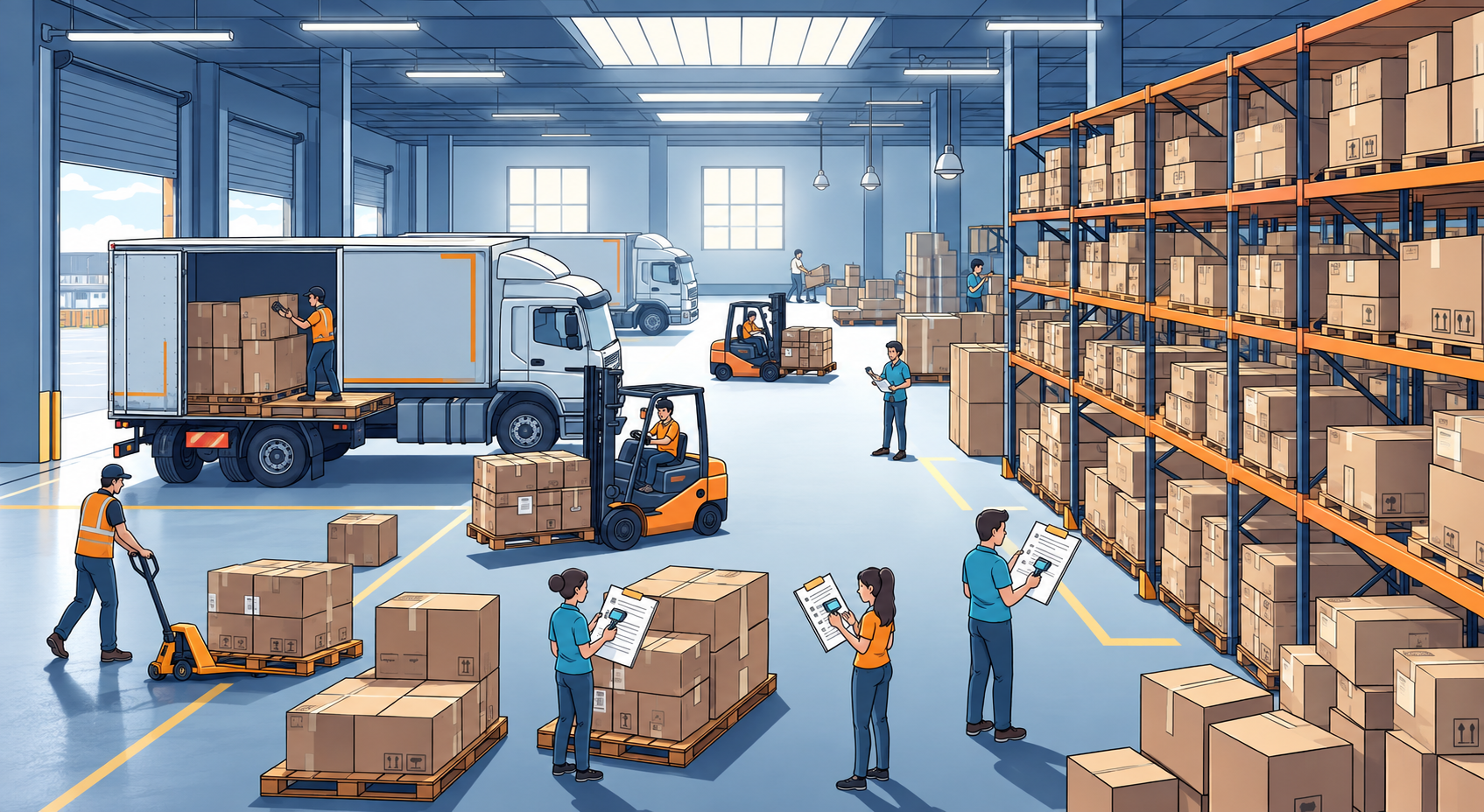 Equipe MMG em operação de movimentação de mercadorias